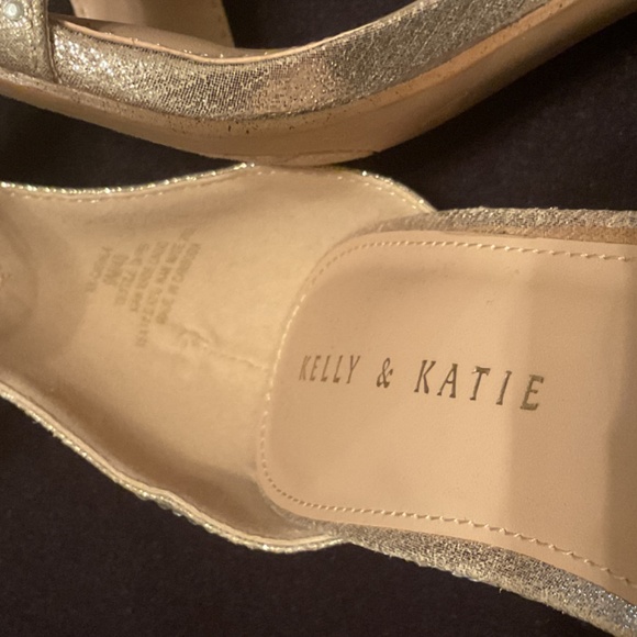 Kelly & Katie Crystal Embellished Sling Back Ankle Strap Shoe - Picture 5 of 7